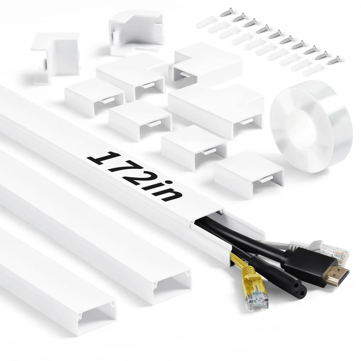  LZEOY 172in Cord Cover Kit 11x15.7in White PVC — product photo