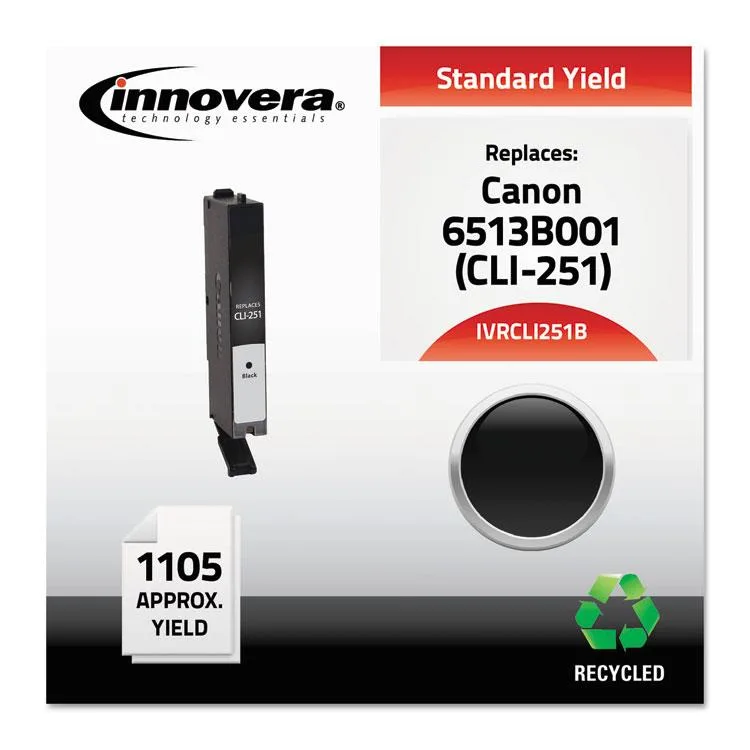 Innovera Innovera IVRCLI251B Black Ink Cartridge Single Pack 105 Pages — product photo