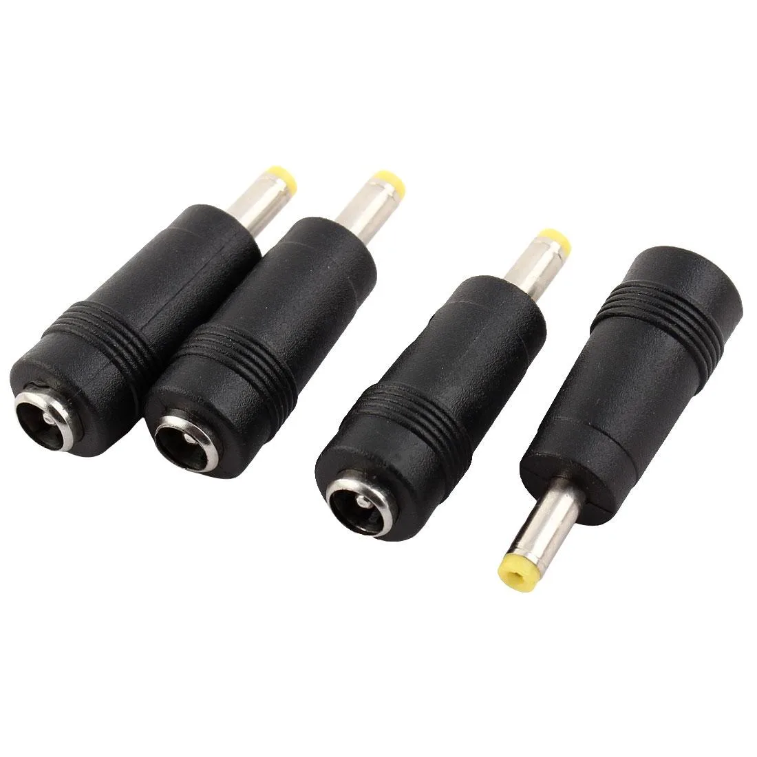 Unique-Bargains Unique-Bargains 5.5 x 2.1mm Female to 4.0 x 1.7mm Male DC Power Adapter Connector 4pcs surveillance accessory — product photo