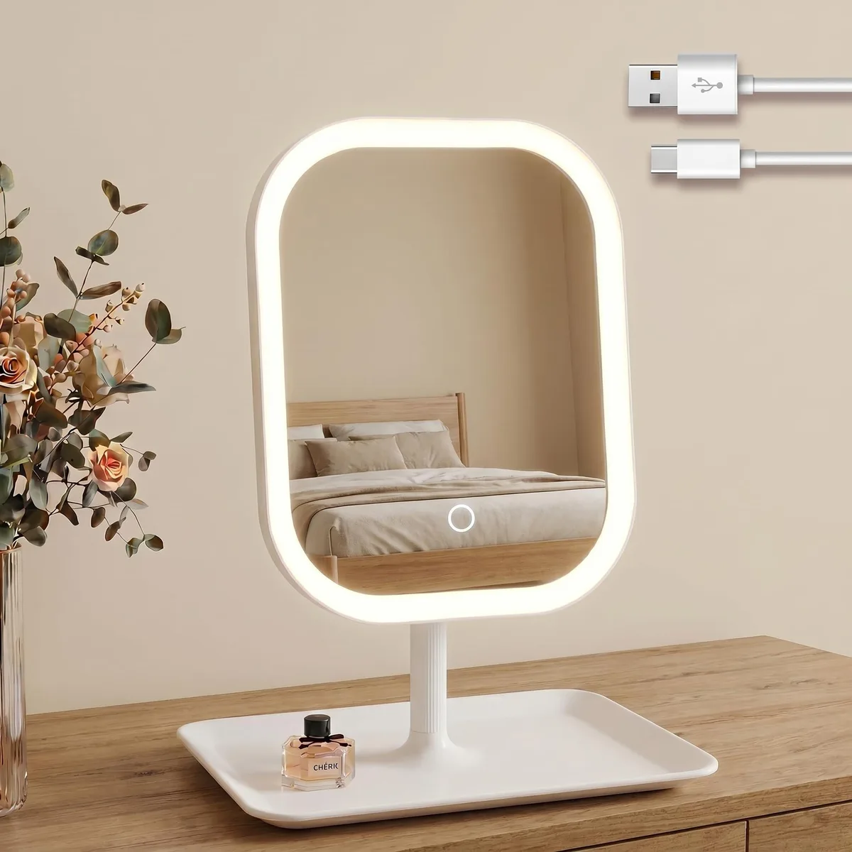 Generic Led-m2025 bath mirror 270° 2400mAh White — product photo