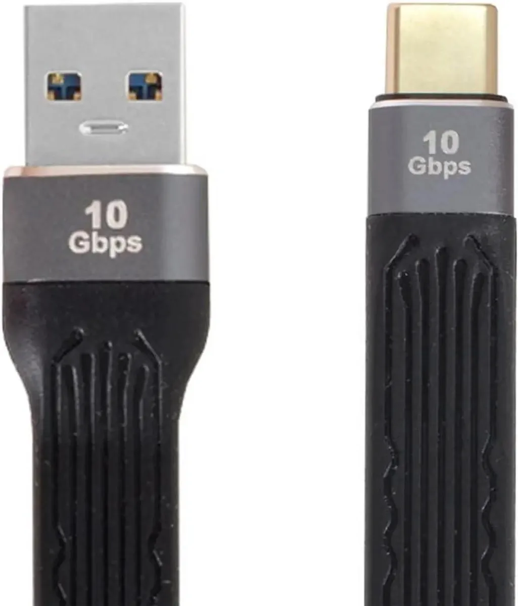 SMUGDESK SMUGDESK USB 3.1 Type-C Male to USB 3.0 Type-A Male Flat Slim FPC Data Cable 10Gbps — product photo