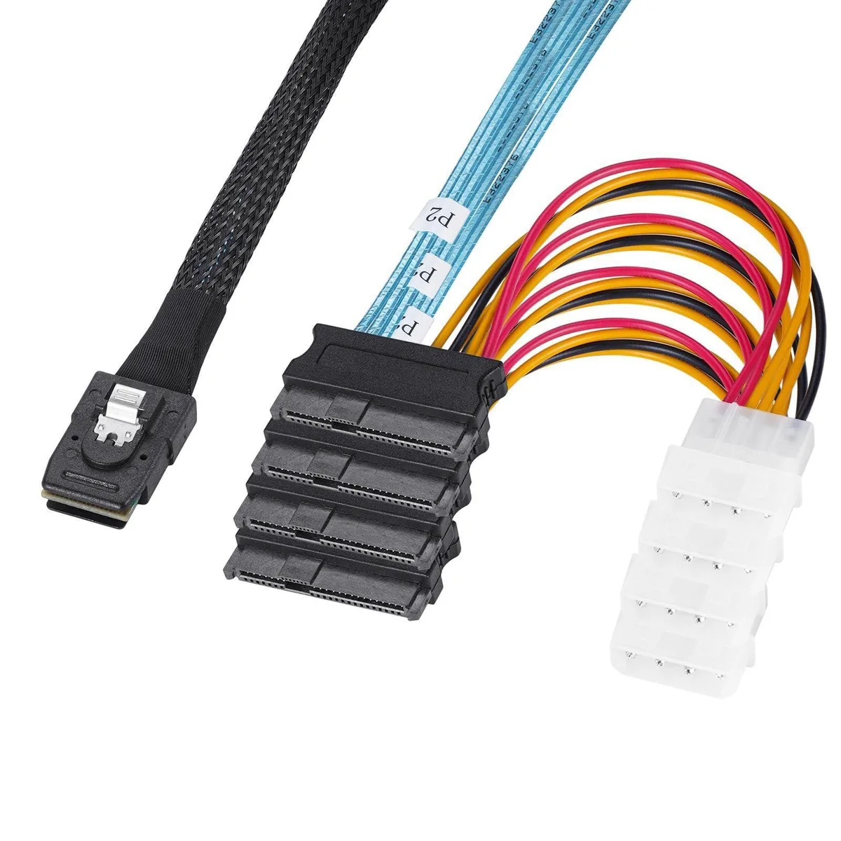Vszerda Vszerda Mini SAS SFF-8087 to 4× SFF-8482 with SATA Power 3.3 ft — product photo