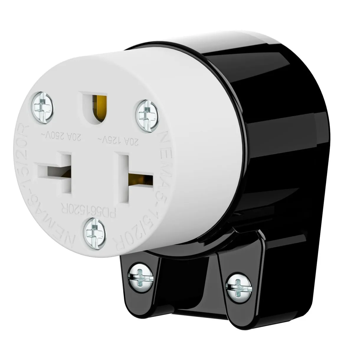 LORDWORLD LORDWORLD Right-Angled 4-in-1 NEMA 5-15R/5-20R/6-15R/6-20R 15A/20A 125V/250V Receptacle — product photo