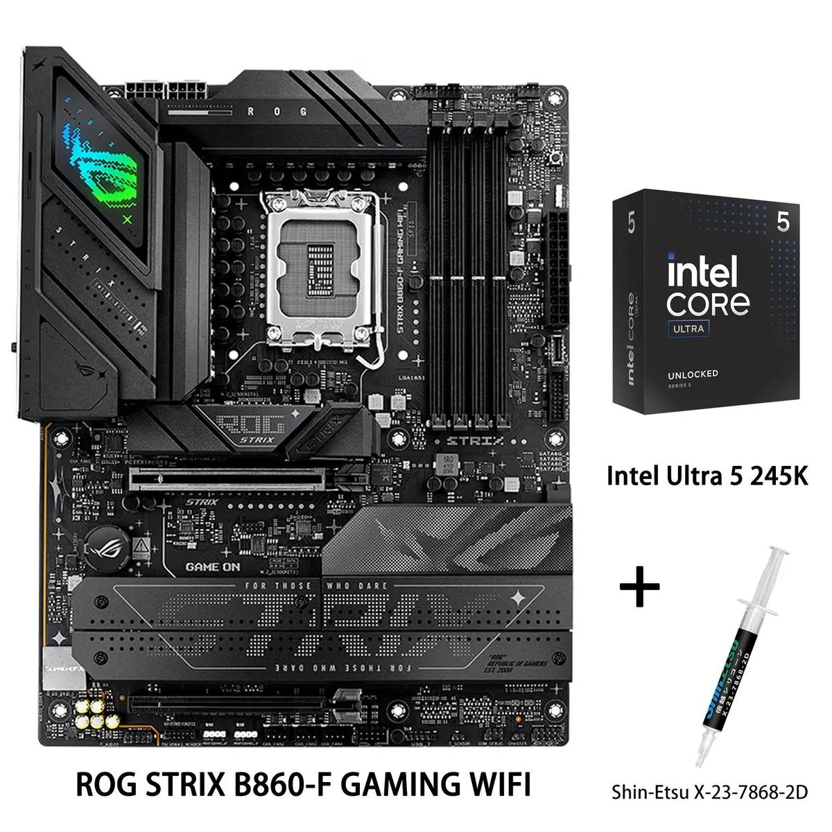 ASUS ASUS ROG STRIX B860-F GAMING WIFI Intel motherboard & Ultra 5 245K CPU combo — product photo