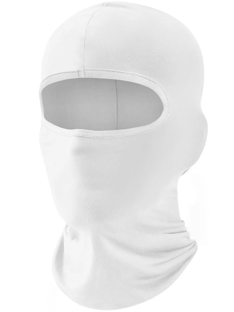 White polyester neck gaiter, lightweight tubular design