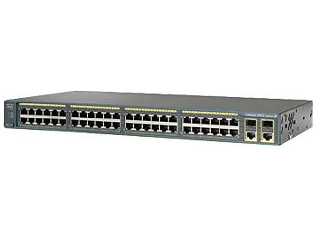 Cisco Systems, Inc. Cisco Systems, Inc. WS-C2960+48PST-S network switch 48x10/100 2x1000 2SFP — product photo