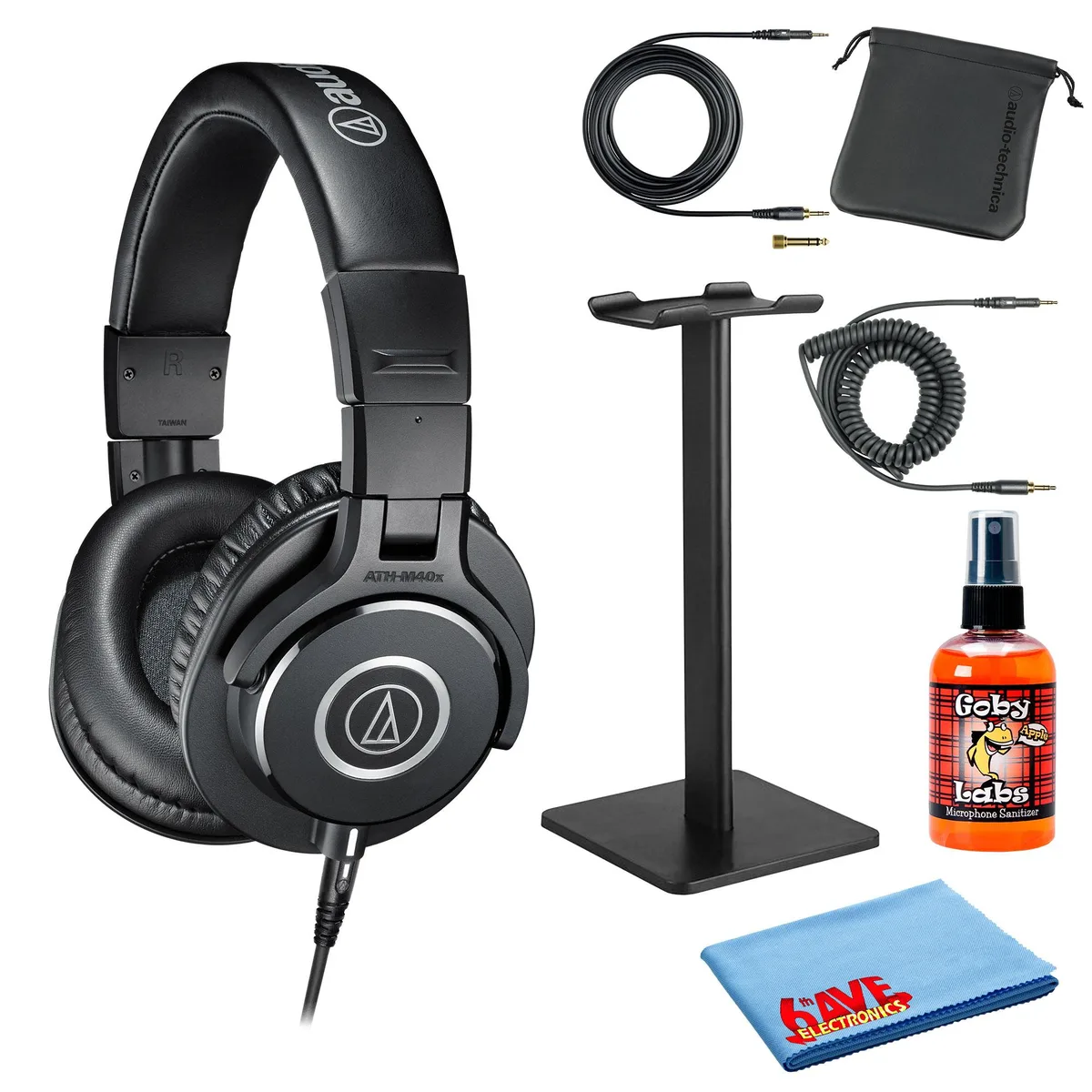 Audio-Technica Audio-Technica ATH-M40x Monitor Headphones with Stand and Cleaner — product photo
