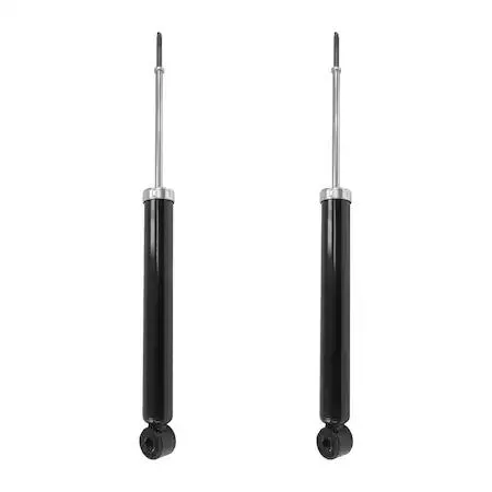 Unity rear shock absorber kit, two silver tubular units with mounting hardware