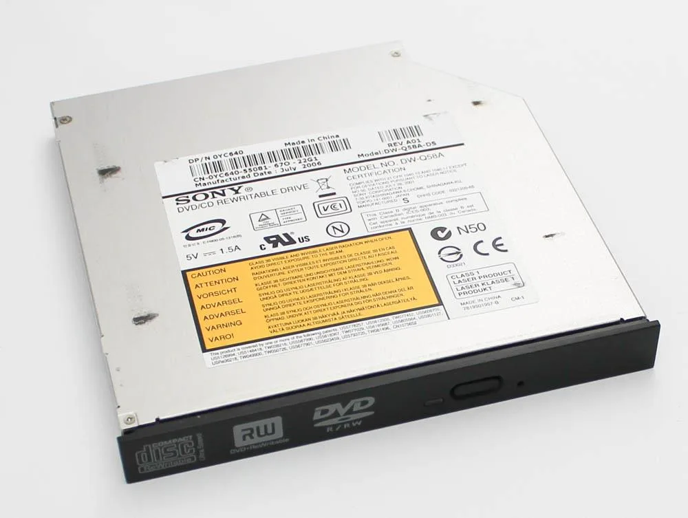 DELL DELL YC640 8X Slimline IDE Internal Dual Layer DVD±RW Drive 5.1 — product photo