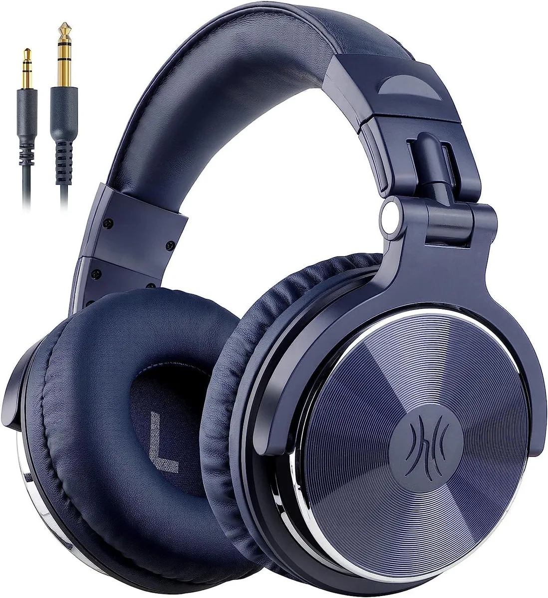 OneOdio Pro-10 Wired Over-Ear DJ Headphones 50mm Dark Blue — product photo