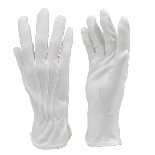 G &amp; F Products G &amp; F Products 100% Cotton White Parade Gloves Medium 12 Pairs — product photo