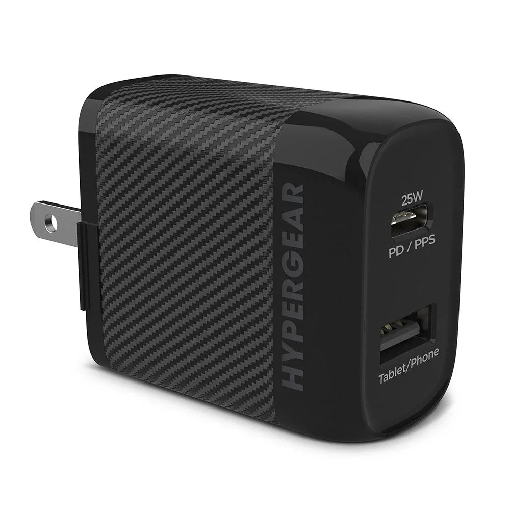 HyperGear HyperGear 15625 25W PD Dual Output Wall Charger Black — product photo