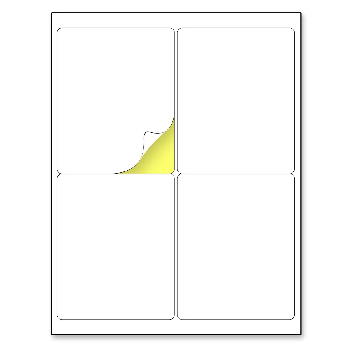  TownStix US 4" x 5" White Matte Labels 30 Sheets 120 Labels — product photo
