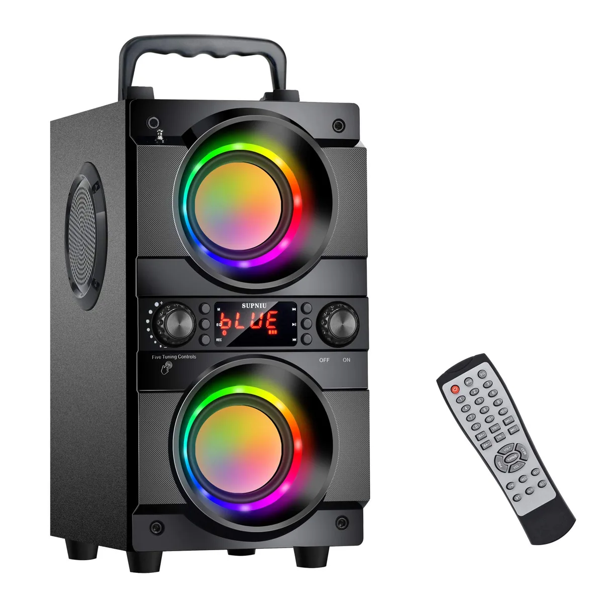  SUPNIU A21 60W Portable Speaker Bluetooth 5.0 2.1 CH 100ft 8000mAh Black — product photo