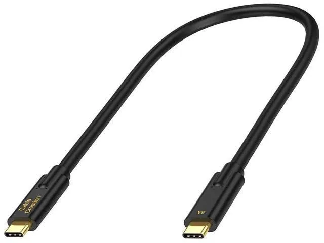 Short one-foot USB-C cable with Thunderbolt support