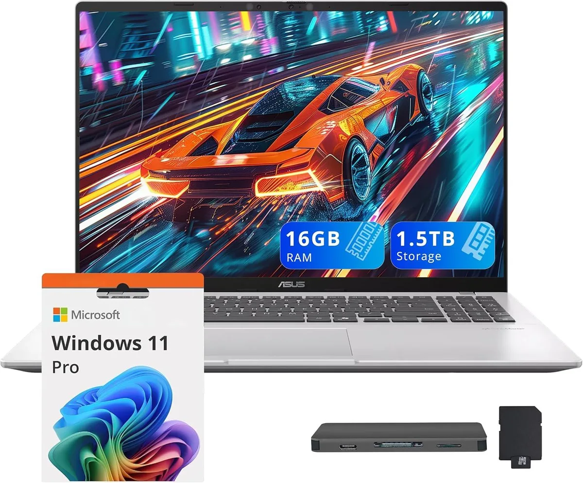 ASUS ASUS Vivobook 16" Business Laptop Snapdragon X X1-26-100 16GB 1.5TB Silver — product photo