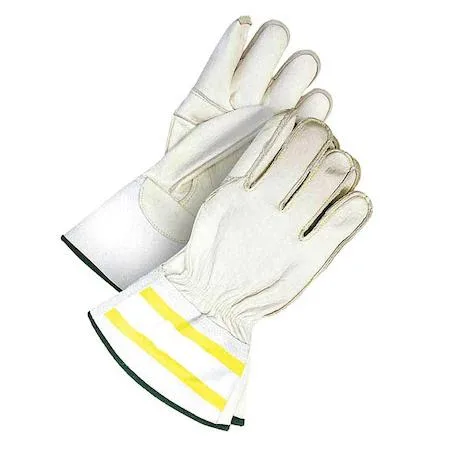 BDG BDG 60-1-1283-S Leather Gloves, Cowhide, Safety Cuff, Wing Thumb, Full Finger, Personal Protective Equipment — product photo