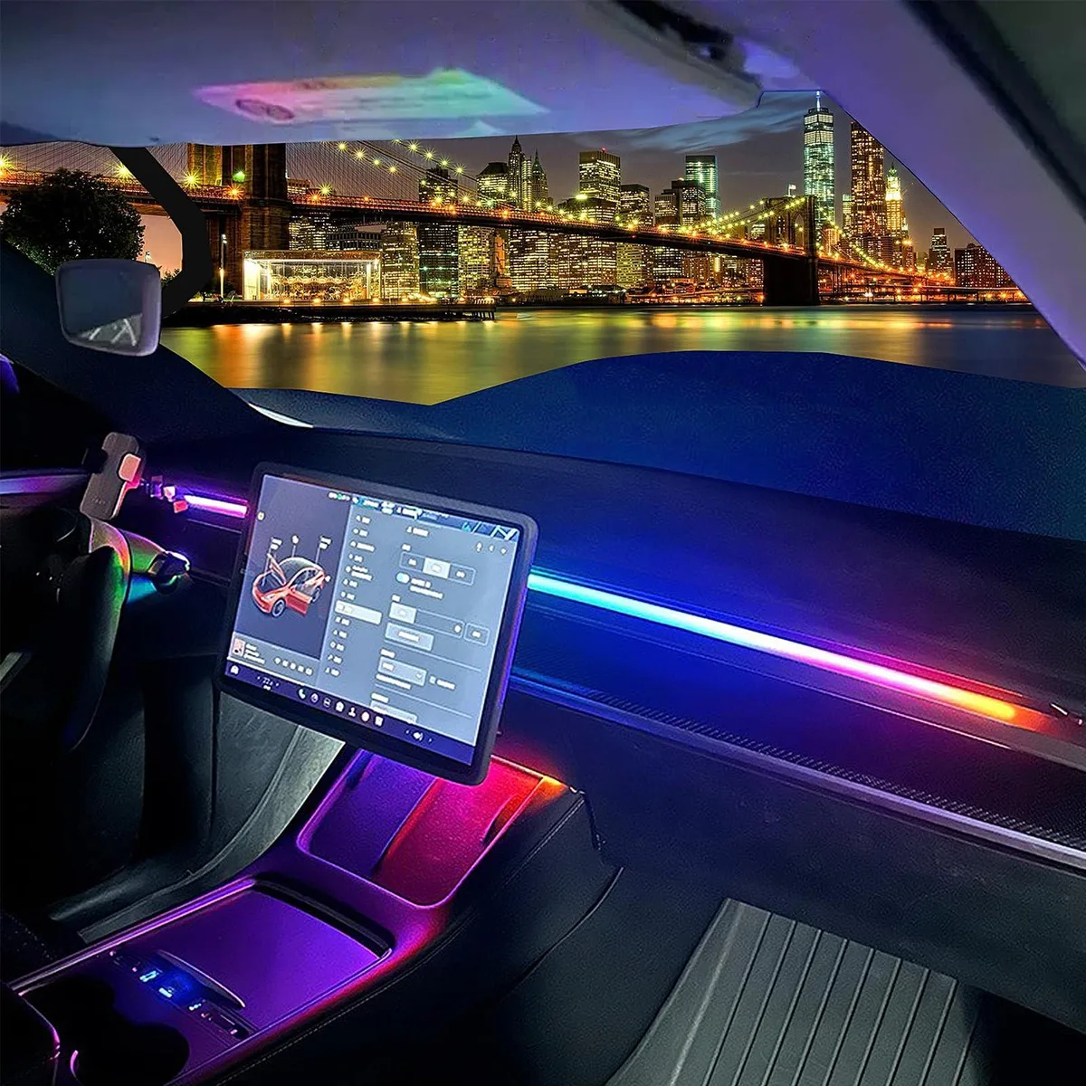  RYE 3/Y Ambient Lighting Kit 43.3in Dashboard 11.8in Console App Control — product photo