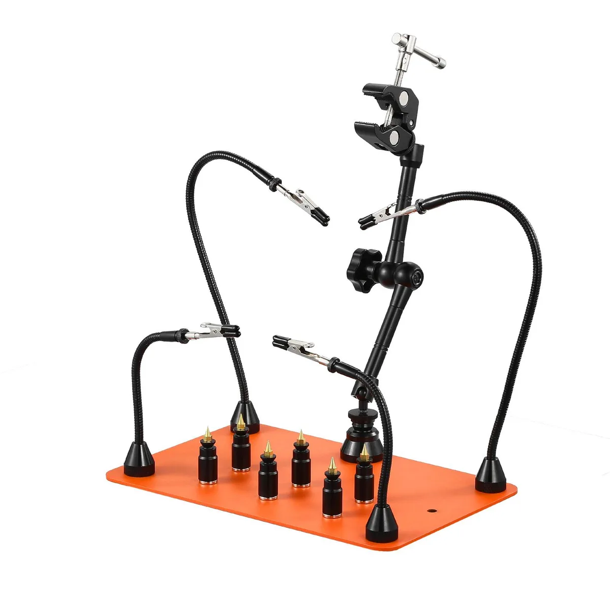VEVOR VEVOR Magnetic Helping Hands Soldering Station 4 Arms 6 PCB Holders 360 Hot Air Gun Holder — product photo