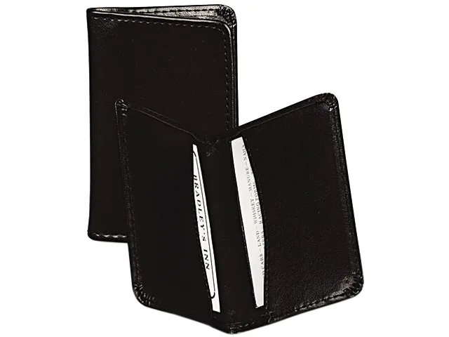 Samsill Samsill 81220 Regal Leather Business Card Wallet Holds 25 Cards Black — product photo