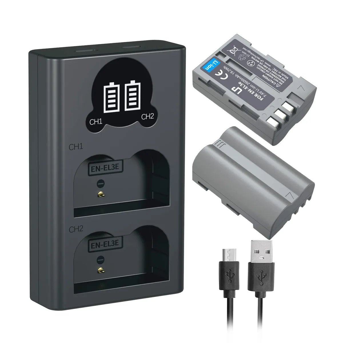  Accessory Power LP EN-EL3e 2-Pack Battery &amp; Charger — product photo
