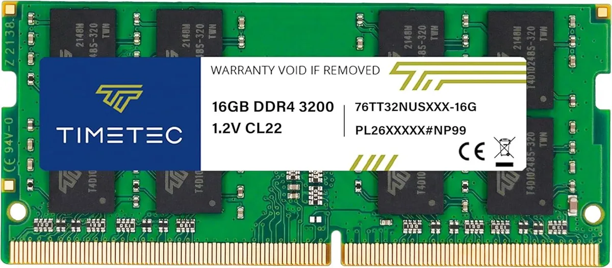 Timetec Timetec 16GB DDR4 3200MHz CL22 SODIMM laptop RAM — product photo
