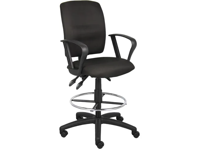 BOSS Office Products BOSS Office Products B1637-BK Stool Black 27in base 26-29.5in seat height 250lb capacity — product photo