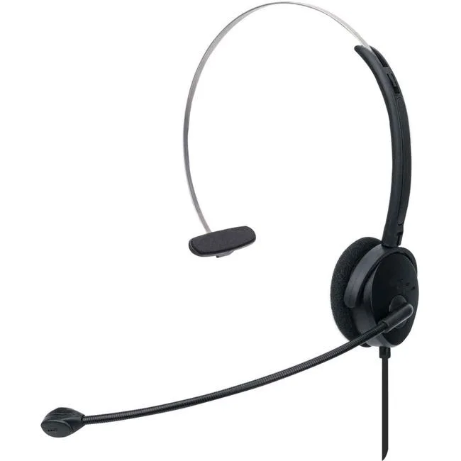 Single-ear on-ear USB headset with flexible boom mic and inline volume control