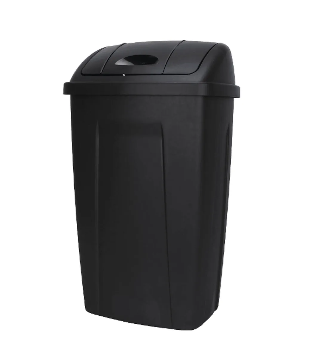 Mainstays Mainstays 13 Gallon Plastic Garbage Bin Swing Top Lid Black — product photo