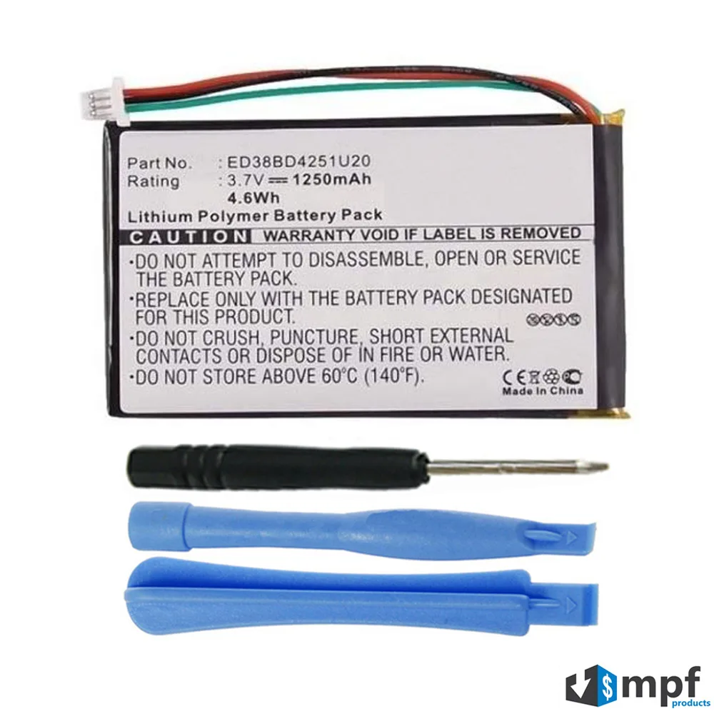 MPF Products MPF Products 1250mAh 3.7V Li-Polymer Battery GPS Accessory — product photo