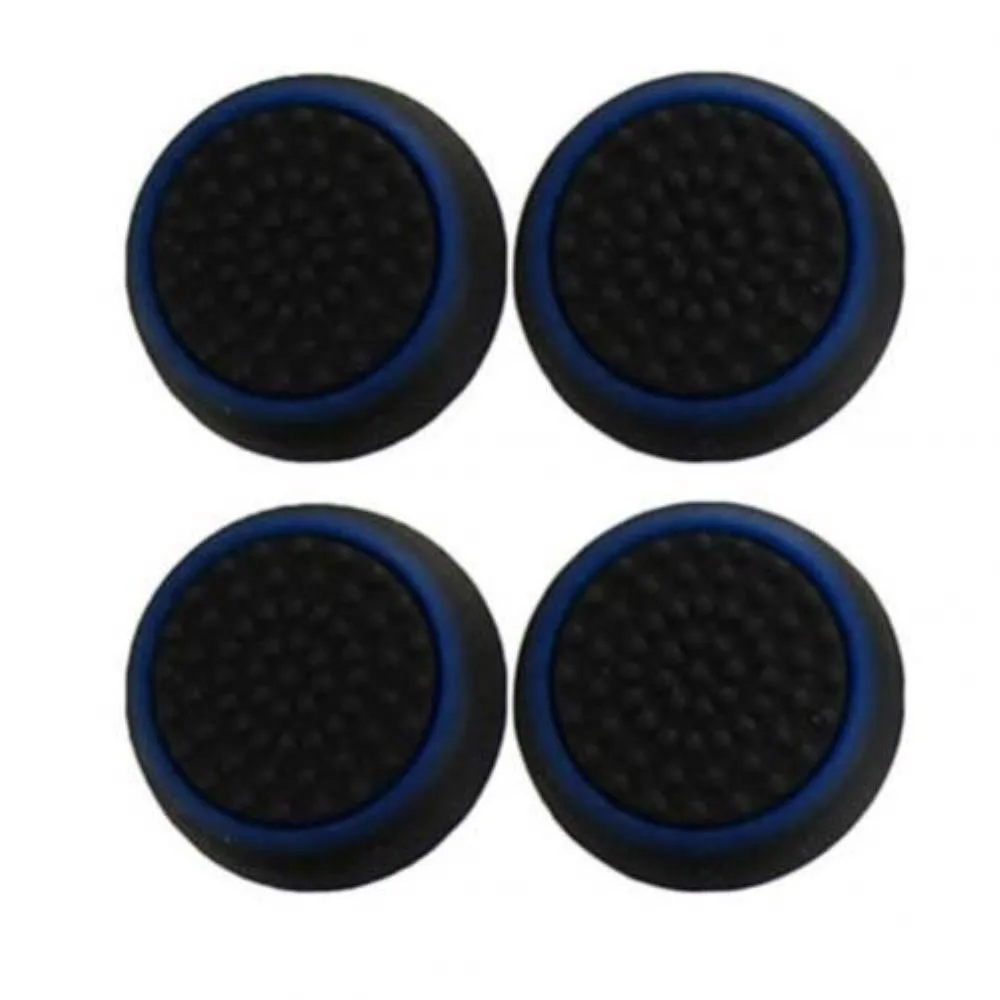 Ruth's sister Ruth's sister international power cord 4PCS Silicone Thumbstick Grip Caps Black Blue Hoop 2cm .79in .5cm .20in — product photo