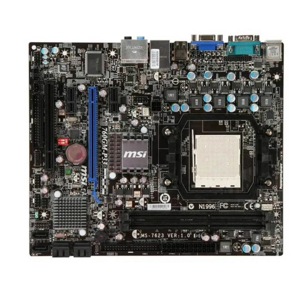 MSI MSI 760GM-P33 AMD motherboard Socket AM3 DDR3 8GB Micro ATX — product photo