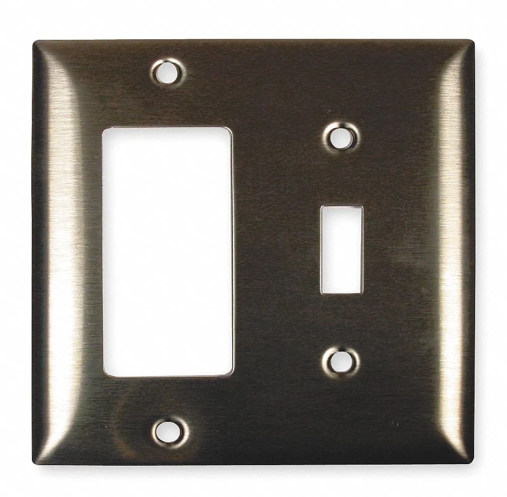Hubbell Incorporated Hubbell Incorporated SS126 2-Gang Toggle/Decorator Switch Plate Stainless Steel — product photo