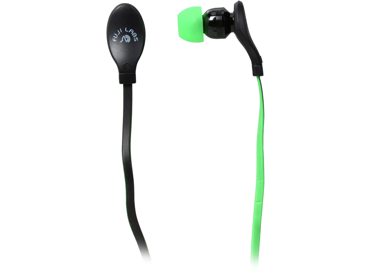 Fuji Labs Fuji Labs AUFJ-SQWMS203GR Green In-Ear Headphone 10mm 3.5mm 4.5ft — product photo