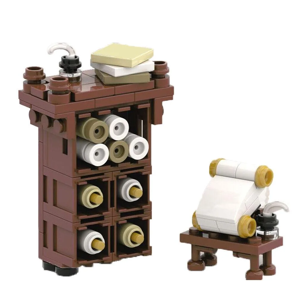 ZITIANYOUBUILD ZITIANYOUBUILD MOC-150261 Parchment Cabinet Medieval Castle 88 Parts — product photo