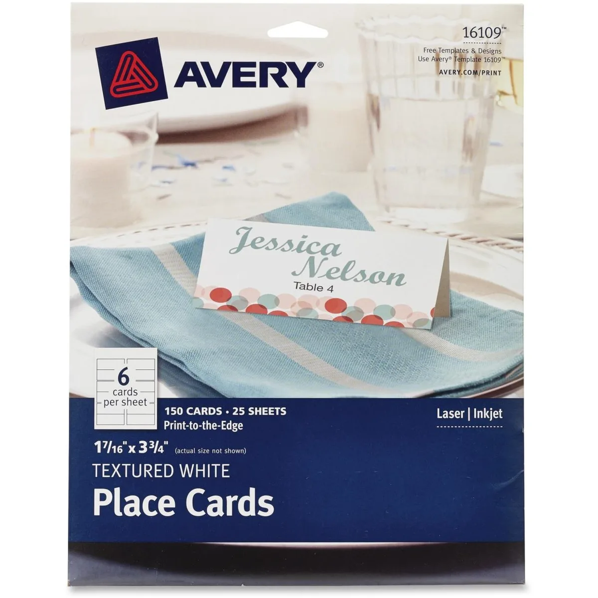 White textured tent cards, 150 pack, micro-perforated sheets