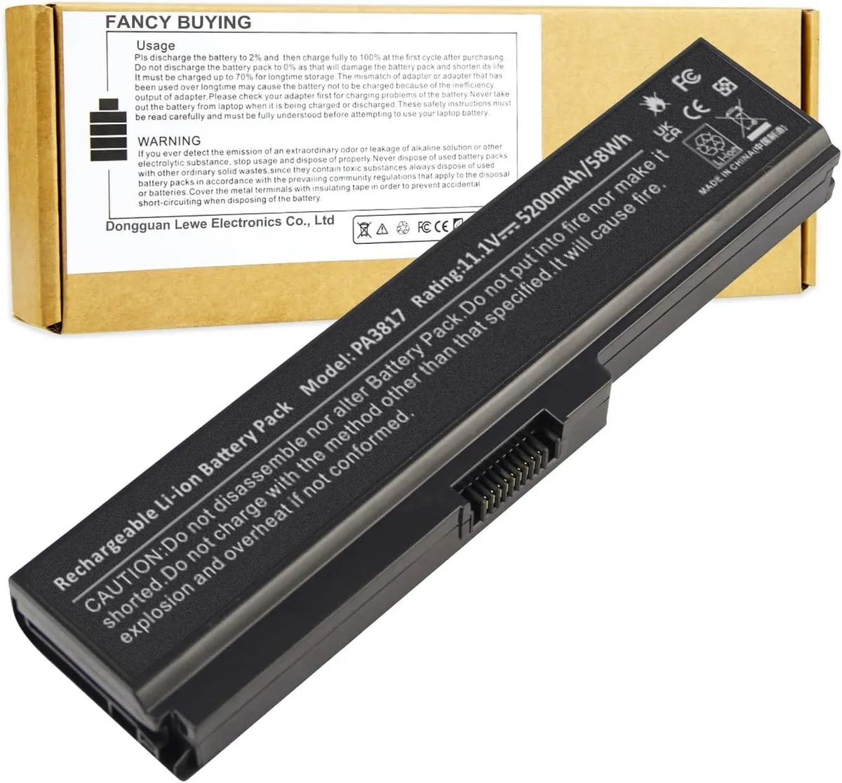 PISKEKAT PISKEKAT PA3817U-1BRS 11.1V 5200mAh 6-Cell Li-ion battery — product photo