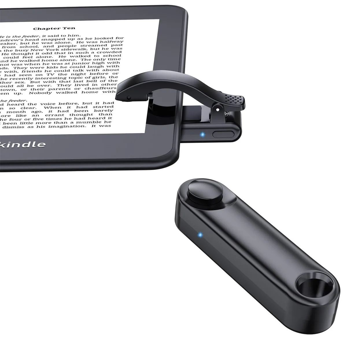 Tryone RF Page Turner Clicker for Kindle & Tablets, 0.7 in clamp, 15 day battery, 30 min auto-off — product photo