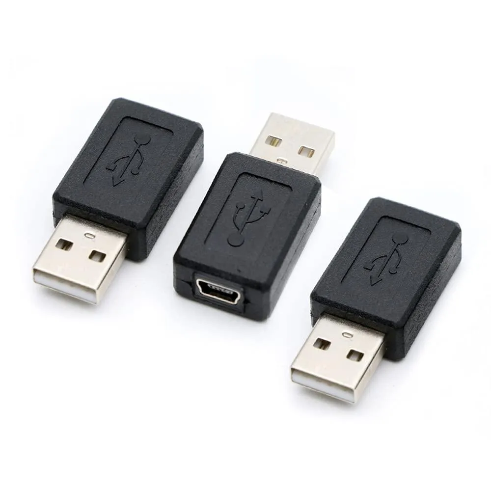 BUCIER BUCIER USB 2.0 A Male to B Mini 5 Pin Female Adapter 3 Pack — product photo