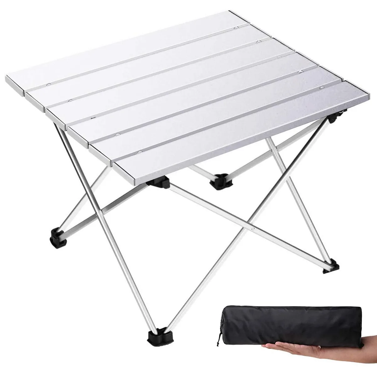  Grope CT-01 Folding Camping Table Small 15.6×13.6×12.5 in Silver 1.85 lb — product photo