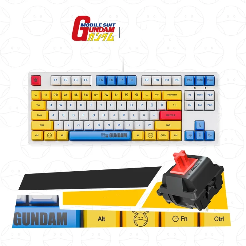 iKBC iKBC GUNDAM RX-78-2 Limited Version Cherry MX Red 87-Key Gaming Keyboard — product photo