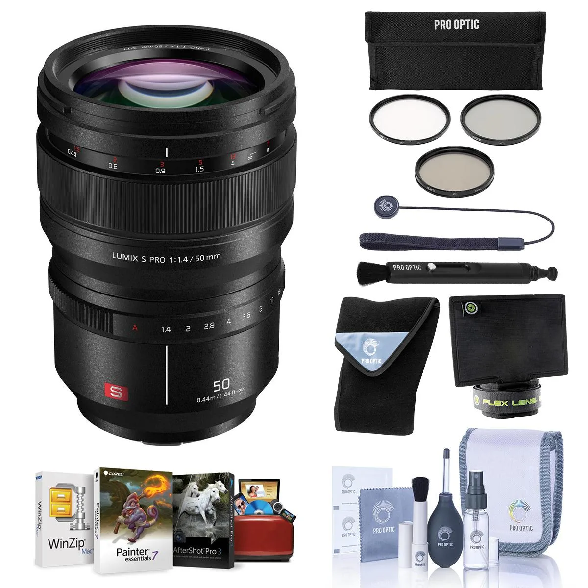 Panasonic Panasonic LUMIX S PRO 50mm f/1.4 Lens for L Mount, Bundle with 77mm Filter Kit — product photo