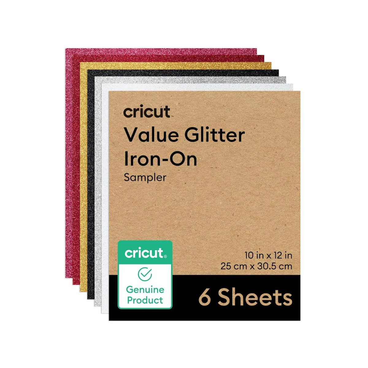 Cricut Cricut 2011458 Glitter Iron-On Heat Transfer Vinyl Silver general craft — product photo