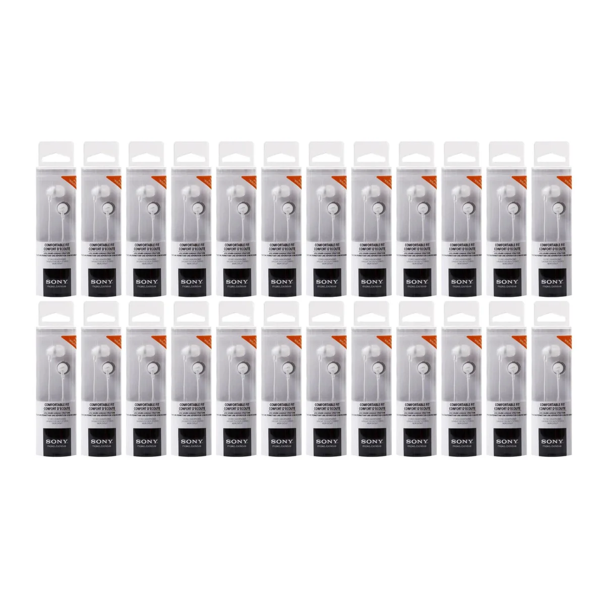 Sony Sony MDR-EX15LP In-Ear Headphones White Lot of 24 — product photo