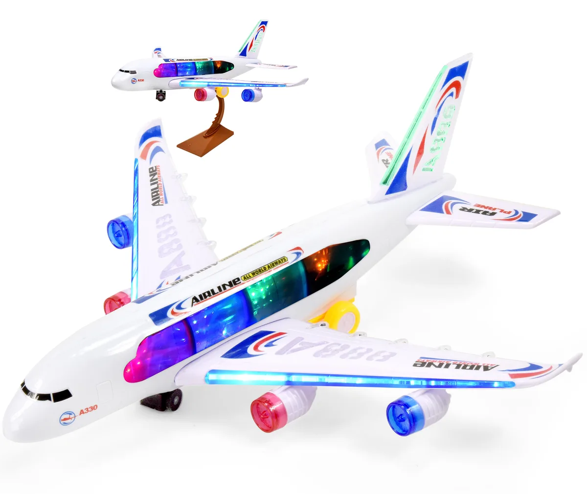 Beemo Beemo Bump &amp; Go Airplane Toy White — product photo