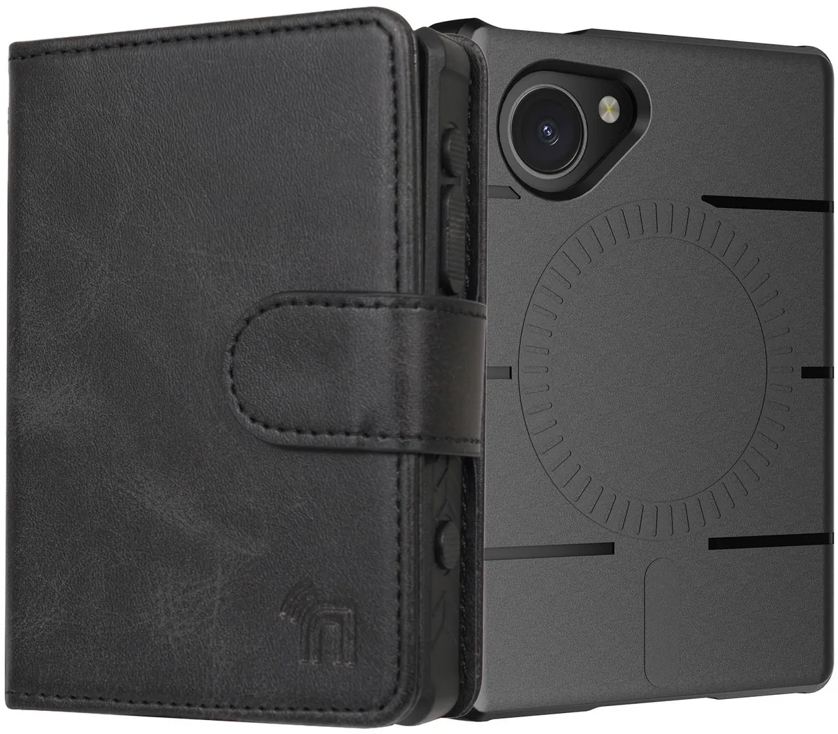 Nakedcellphone Nakedcellphone Case &amp; Wallet Combo for Light Phone III – MagSafe Compatible – Black — product photo