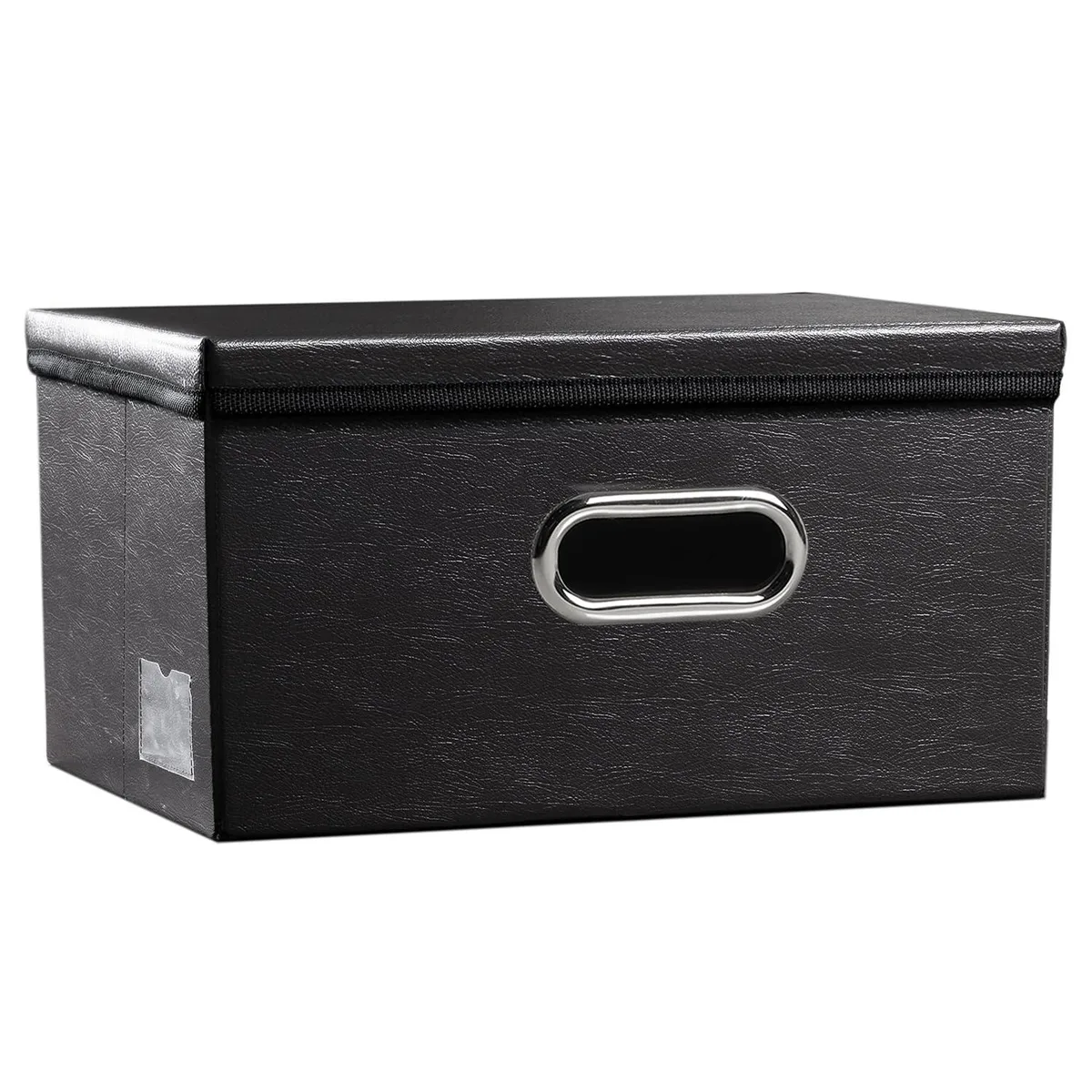 Samsill Collapsible Storage Box 13.6×9.6×6.9 in Black — product photo