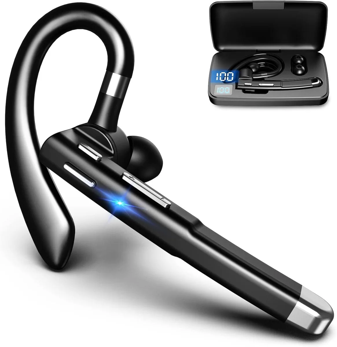 No Sew No Sew HH03IB Bluetooth 6.1 headset, 100 hrs case, 18 hrs use, 500 mAh, 13 ohm, 80 g — product photo