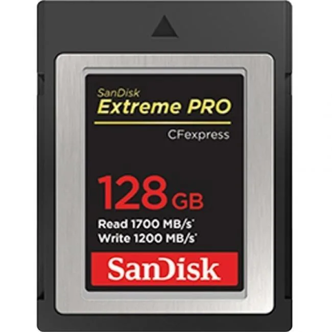 SanDisk SanDisk Extreme PRO 128 GB CFexpress Type B 1.66 GB/s Read 1.17 GB/s Write memory card — product photo