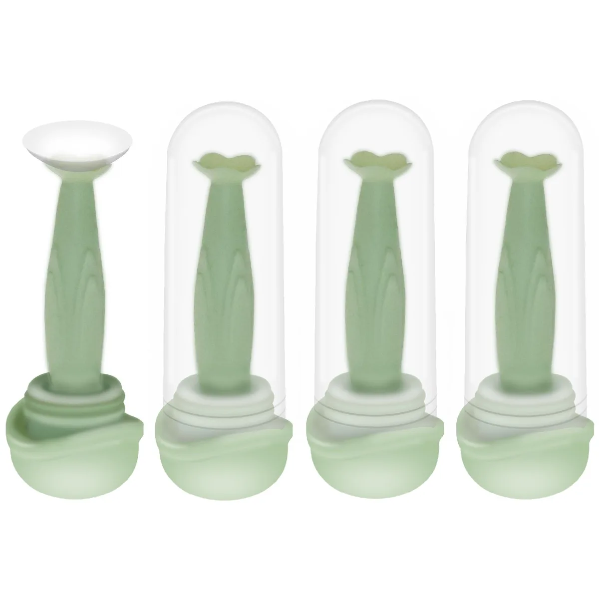  4 Pack Flower-Shaped Contact Lens Remover Storage Box Individually Packaged applicator — product photo